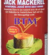 BTM Jack Mackerel In Natural Juice (Tin) 425g